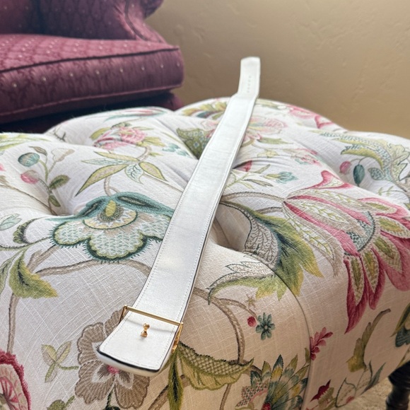 Tory Burch Colorful Checkered Woven Belt with Gold Buckle